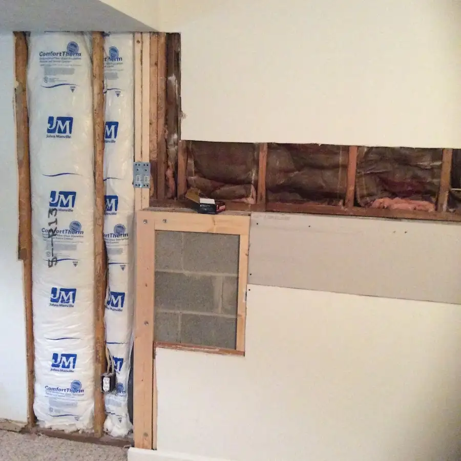 Wall insulation replacement during Contents Cleaning & Restoration in Lower Moreland